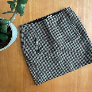 J Crew houndstooth mini skirt
